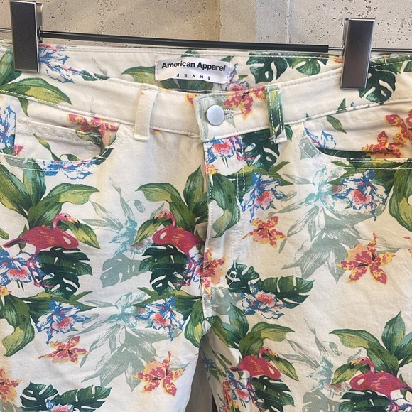American Apparel Floral print skinny jeans. Stretchy. Size 29. Never worn. - Picture 2 of 6